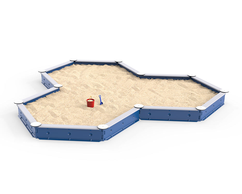 Sandkasten aus Großen Bausteinen 103x72x12 cm Für Außen und Innen #Pca 139 